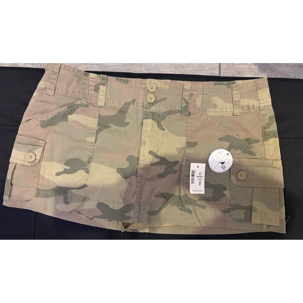 Women's Camouflage Mini Cargo Skirt